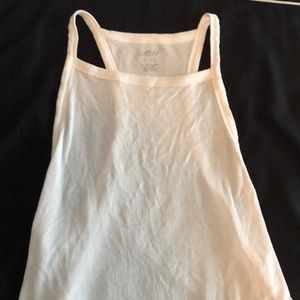 cropped tight white tank